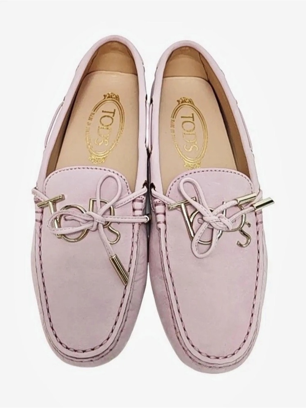 Tod's Gommino Bow Driving Loafers Pink EU 36.5